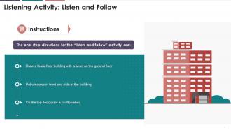Listen And Follow Activity For Business Communication Training Ppt