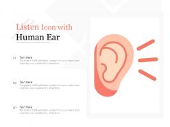 Listen icon with human ear