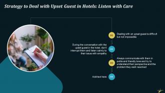 Listen With Care To Deal With Upset Hotel Guest Training Ppt