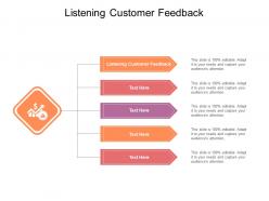 Listening customer feedback ppt powerpoint presentation slides infographics cpb