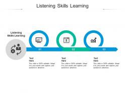 Listening skills learning ppt powerpoint presentation infographics professional cpb