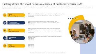 Listing Down The Most Common Causes Of Customer Churn Customer Churn Analysis Image Graphical