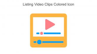 Listing Video Clips Colored Icon In Powerpoint Pptx Png And Editable Eps Format