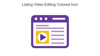 Listing Video Editing Colored Icon In Powerpoint Pptx Png And Editable Eps Format