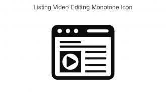 Listing Video Editing Monotone Icon In Powerpoint Pptx Png And Editable Eps Format