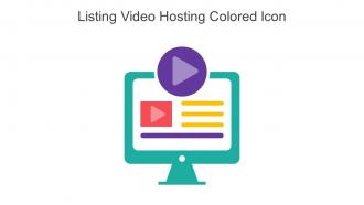 Listing Video Hosting Colored Icon In Powerpoint Pptx Png And Editable Eps Format