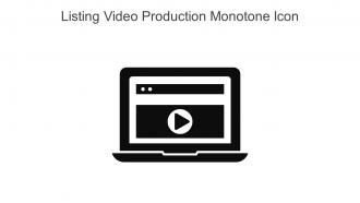 Listing Video Production Monotone Icon In Powerpoint Pptx Png And Editable Eps Format