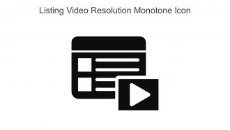Listing Video Resolution Monotone Icon In Powerpoint Pptx Png And Editable Eps Format