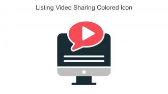 Listing Video Sharing Colored Icon In Powerpoint Pptx Png And Editable Eps Format