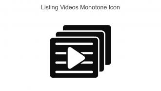 Listing Videos Monotone Icon In Powerpoint Pptx Png And Editable Eps Format