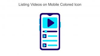 Listing Videos On Mobile Colored Icon In Powerpoint Pptx Png And Editable Eps Format