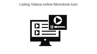 Listing Videos Online Monotone Icon In Powerpoint Pptx Png And Editable Eps Format