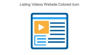 Listing Videos Website Colored Icon In Powerpoint Pptx Png And Editable Eps Format
