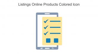 Listings Online Products Colored Icon In Powerpoint Pptx Png And Editable Eps Format
