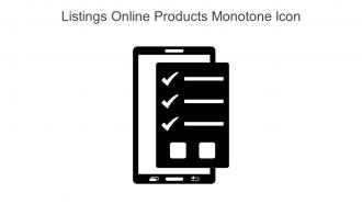 Listings Online Products Monotone Icon In Powerpoint Pptx Png And Editable Eps Format