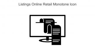 Listings Online Retail Monotone Icon In Powerpoint Pptx Png And Editable Eps Format