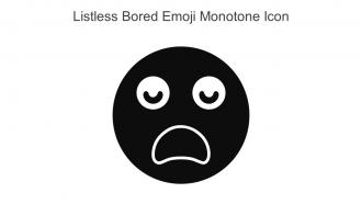Listless Bored Emoji Monotone Icon In Powerpoint Pptx Png And Editable Eps Format