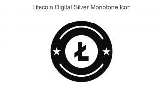 Litecoin Digital Silver Monotone Icon In Powerpoint Pptx Png And Editable Eps Format