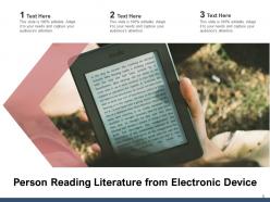 Literature Individual Reading Shelves Electronic Device Professor Teaching