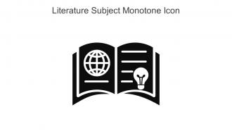 Literature Subject Monotone Icon In Powerpoint Pptx Png And Editable Eps Format
