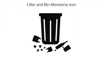 Litter And Bin Monotone Icon In Powerpoint Pptx Png And Editable Eps Format