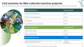 Litter Collection Services Proposal powerpoint Presentation Slides Professionally Idea