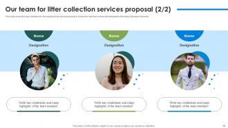 Litter Collection Services Proposal powerpoint Presentation Slides Graphical Idea