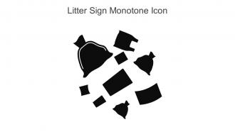 Litter Sign Monotone Icon In Powerpoint Pptx Png And Editable Eps Format