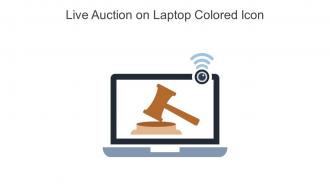 Live Auction On Laptop Colored Icon In Powerpoint Pptx Png And Editable Eps Format