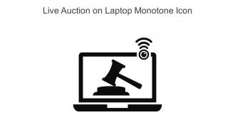 Live Auction On Laptop Monotone Icon In Powerpoint Pptx Png And Editable Eps Format