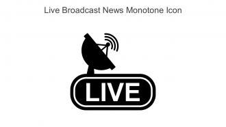 Live Broadcast News Monotone Icon In Powerpoint Pptx Png And Editable Eps Format