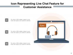 Live Chat Service Instructions Illustrating Customer Assistance Representing