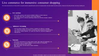 Live Commerce For Immersive Consumer Shopping Increasing Brand Outreach Through Experiential MKT SS V