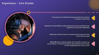 Live Events Music And Concerts On Metaverse Training Ppt