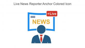 Live News Reporter Anchor Colored Icon In Powerpoint Pptx Png And Editable Eps Format