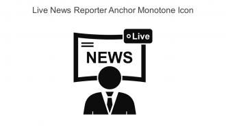 Live News Reporter Anchor Monotone Icon In Powerpoint Pptx Png And Editable Eps Format