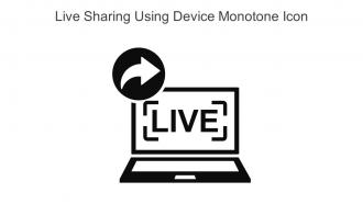 Live Sharing Using Device Monotone Icon In Powerpoint Pptx Png And Editable Eps Format