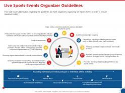 Live sports events organizer guidelines ppt powerpoint presentation information