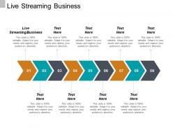 Live streaming business ppt powerpoint presentation file slide portrait cpb