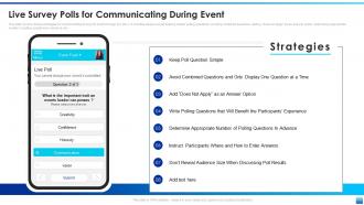 Live Survey Polls For Communicating During Event Corporate Event Communication Plan