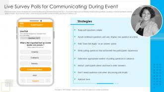 Live Survey Polls For Communicating During Event Organizational Event Communication Strategies