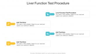 Liver Function Test Procedure In Powerpoint And Google Slides Cpb