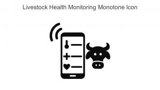 Livestock Health Monitoring Monotone Icon In Powerpoint Pptx Png And Editable Eps Format