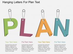 Lj hanging letters for plan text flat powerpoint design