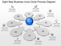 Lk eight step business icons circle process diagram powerpoint template slide