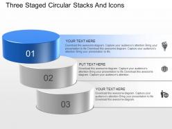 lk Three Staged Circular Stacks And Icons Powerpoint Template