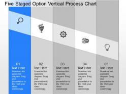 Ll five staged option vertical process chart powerpoint template
