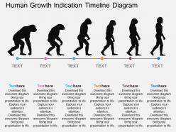 Ll human growth indication timeline diagram flat powerpoint design