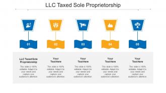 LLC Taxed Sole Proprietorship Ppt Powerpoint Presentation Icon Layout Ideas Cpb
