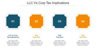 LLC Vs Corp Tax Implications Ppt Powerpoint Presentation Gallery Templates Cpb